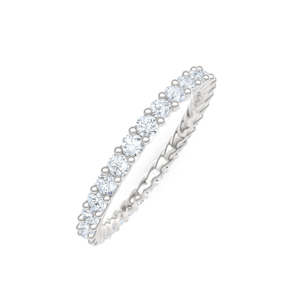 Legacy 1.00ct Round Cut Lab Diamond Eternity Ring in Platinum