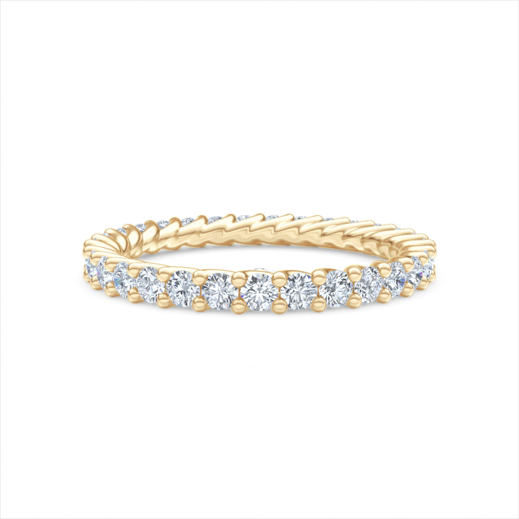 Legacy 1.00ct Round Cut Lab Diamond Eternity Ring in 18K Yellow Gold