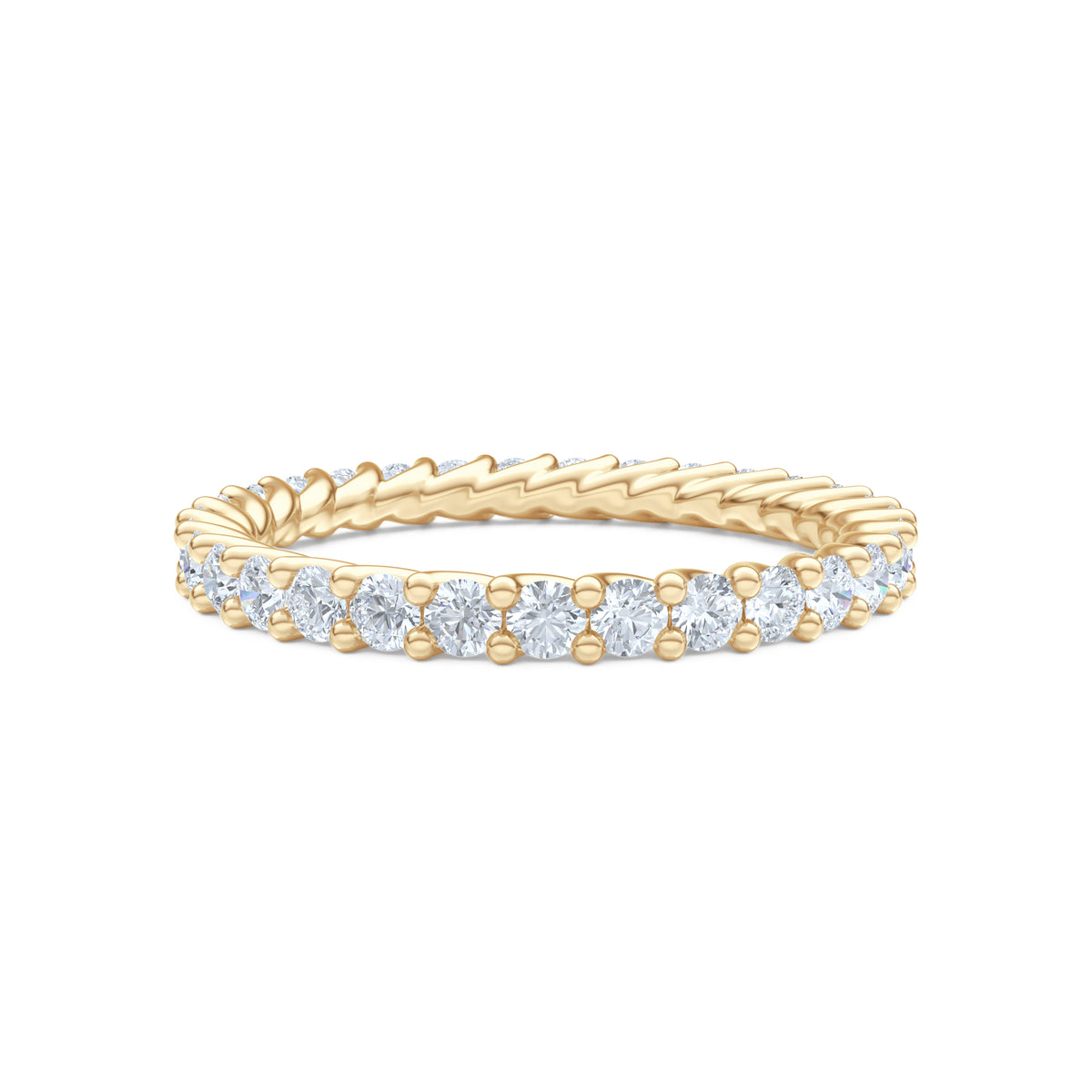 Legacy 1.00ct Round Cut Lab Diamond Eternity Ring in 18K Yellow Gold