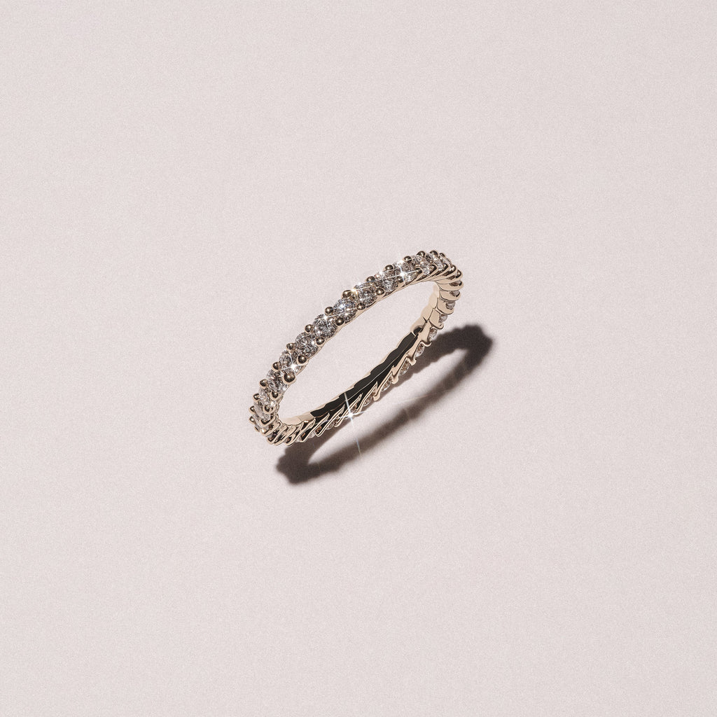 Legacy 1.00ct Round Cut Lab Diamond Eternity Ring in 18K Yellow Gold