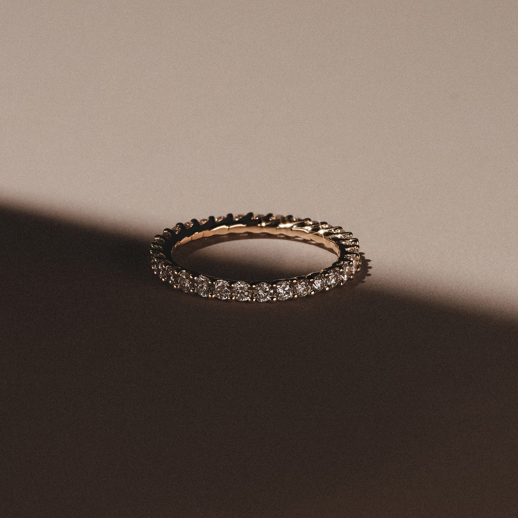 Legacy 1.00ct Round Cut Lab Diamond Eternity Ring in 18K Yellow Gold