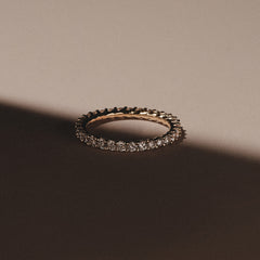 Legacy 1.00ct Round Cut Lab Diamond Eternity Ring in 18K Yellow Gold