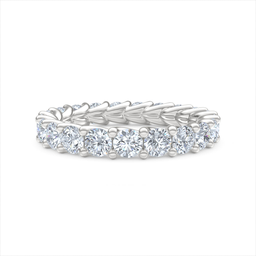 Legacy 2.00ct Round Cut Lab Diamond Eternity Ring in 18K White Gold
