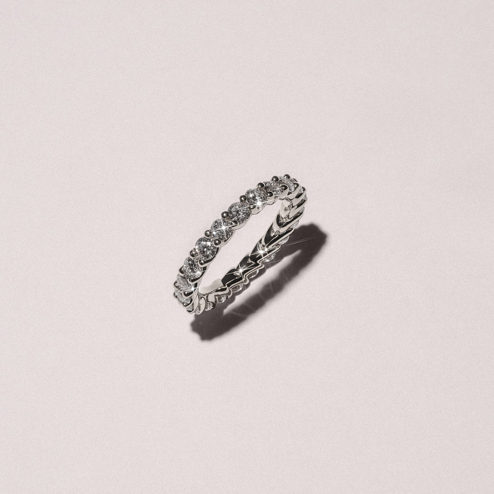 Legacy 2.00ct Round Cut Lab Diamond Eternity Ring in 18K White Gold