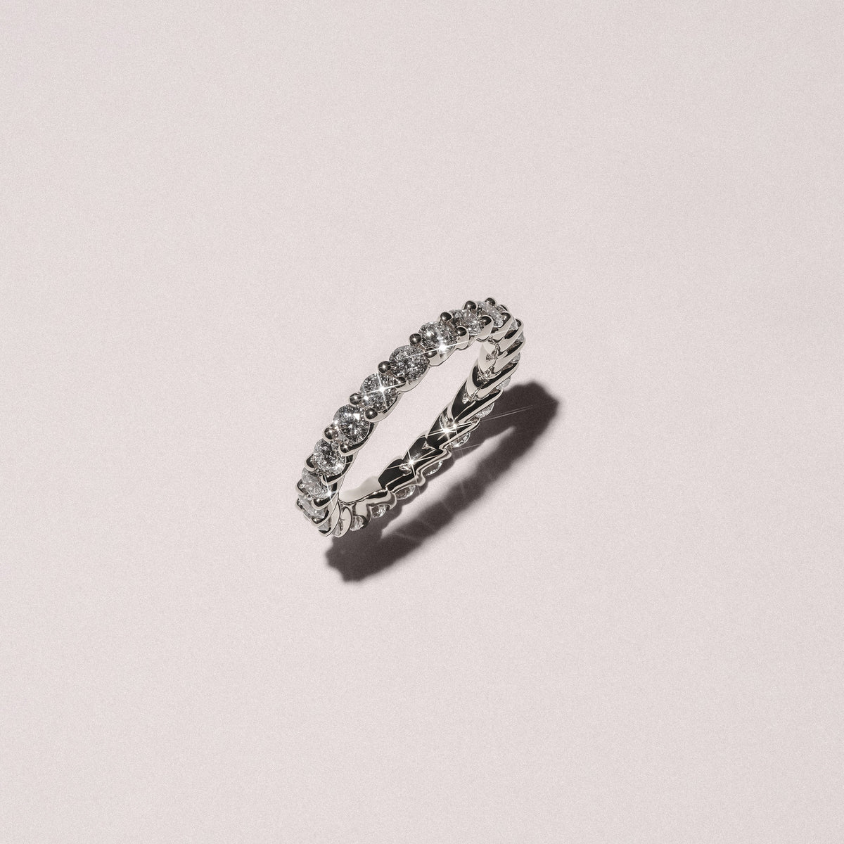 Legacy 2.00ct Round Cut Lab Diamond Eternity Ring in 18K White Gold