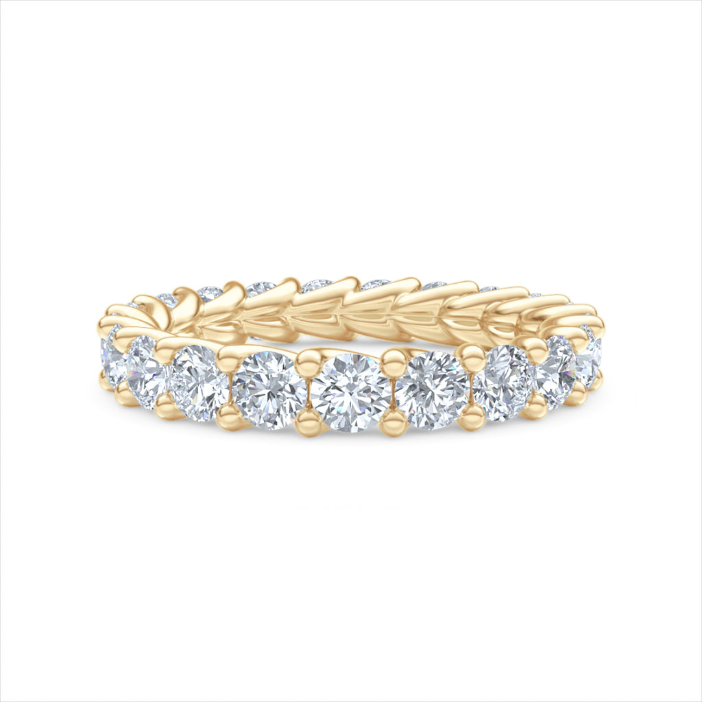Legacy 2.00ct Round Cut Lab Diamond Eternity Ring in 18K Yellow Gold