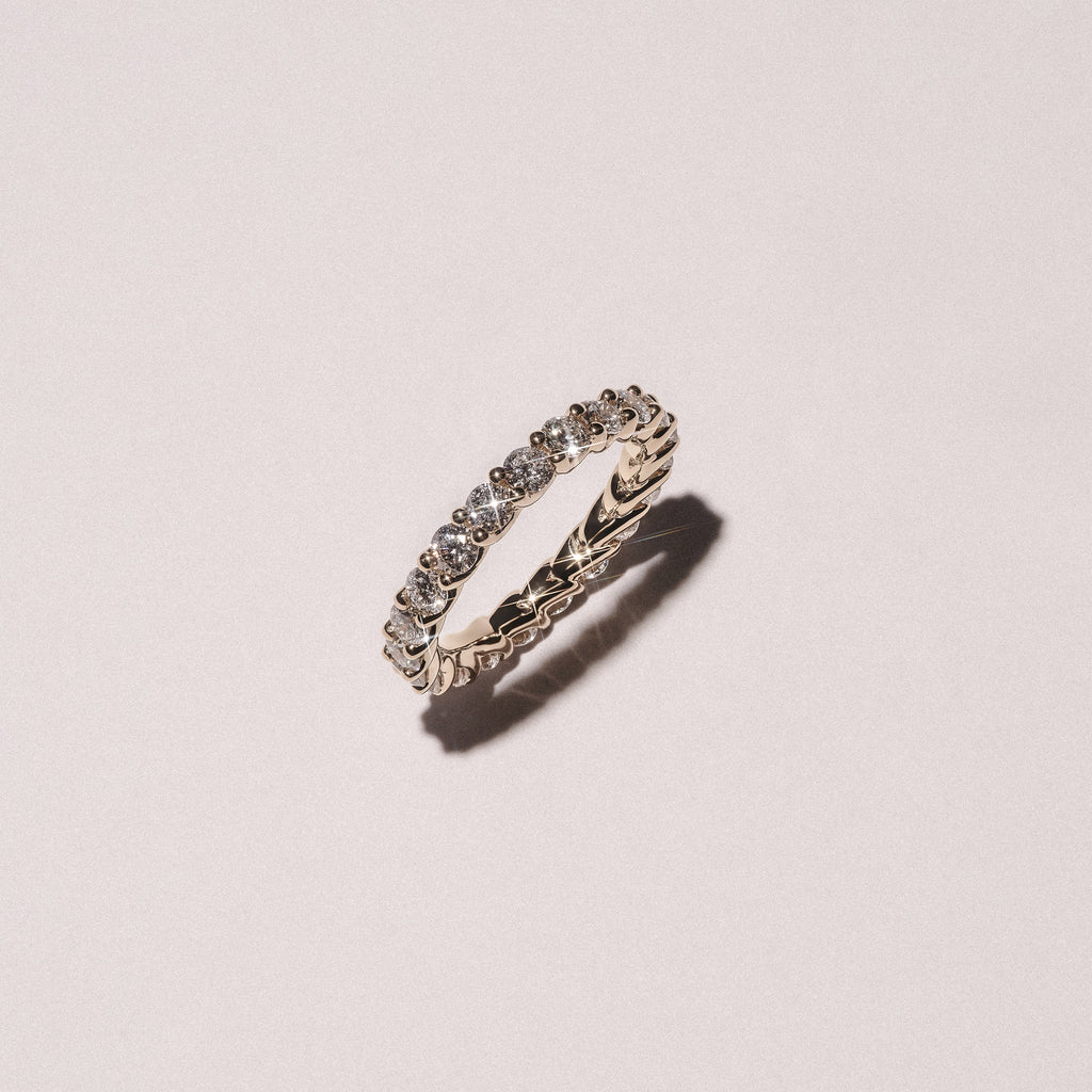 Legacy 2.00ct Round Cut Lab Diamond Eternity Ring in 18K Yellow Gold