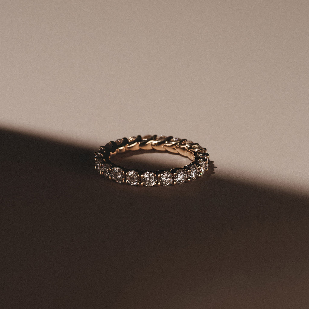 Legacy 2.00ct Round Cut Lab Diamond Eternity Ring in 18K Yellow Gold