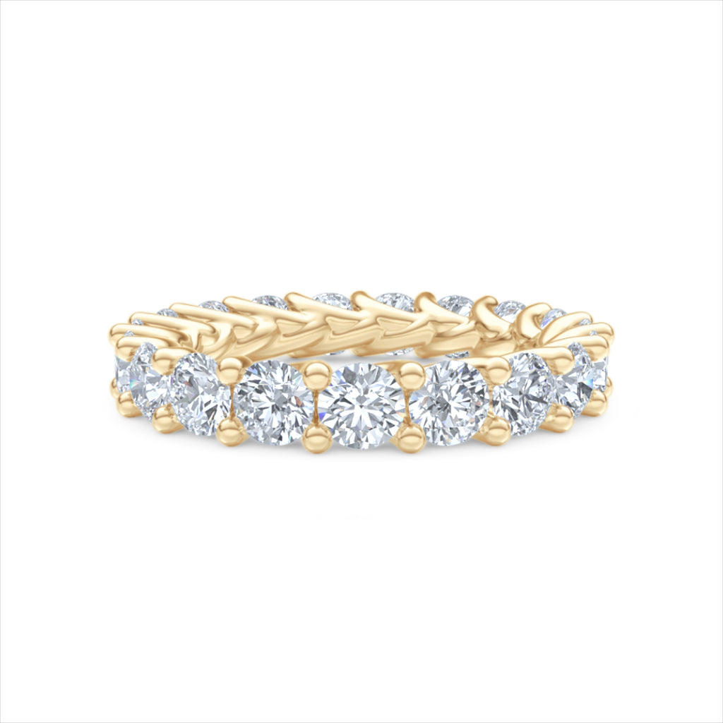Legacy 3.00ct Round Cut Lab Diamond Eternity Ring in 18K Yellow Gold