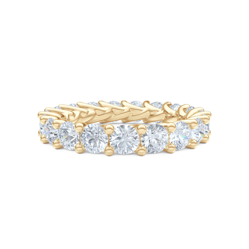 Legacy 3.00ct Round Cut Lab Diamond Eternity Ring in 18K Yellow Gold