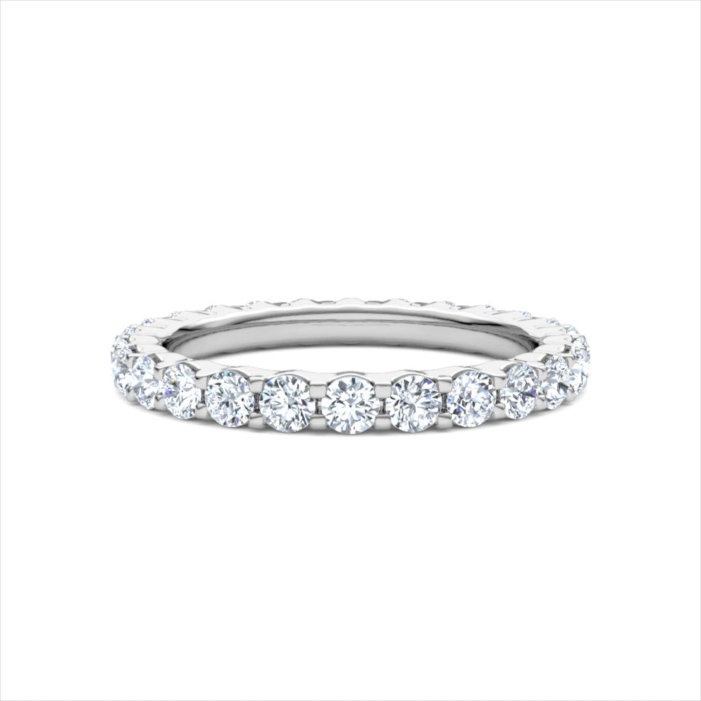 Sempre Round Cut 1.00ct Lab Diamond Eternity Ring in 18K White Gold