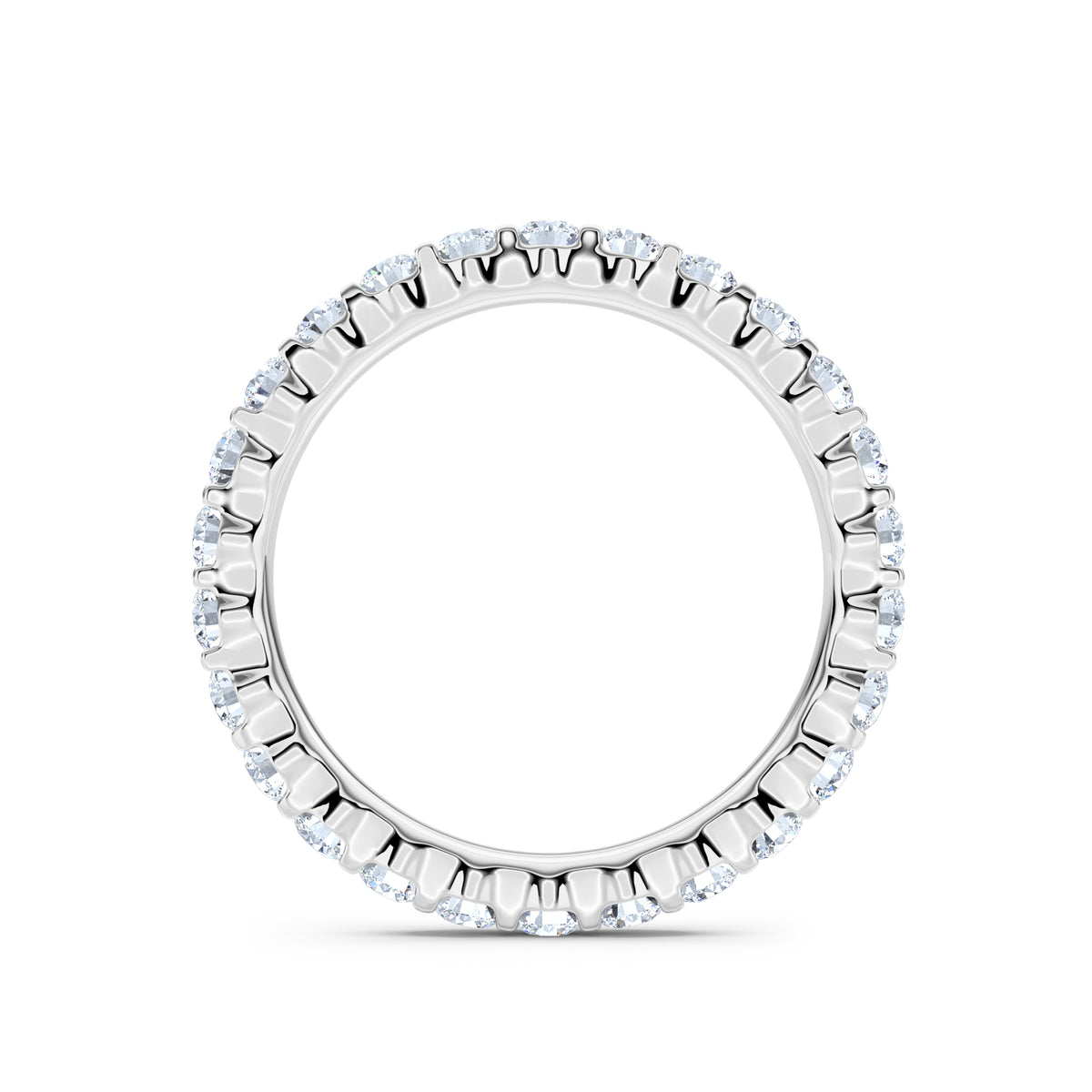 Sempre Round Cut 1.00ct Lab Diamond Eternity Ring in 18K White Gold