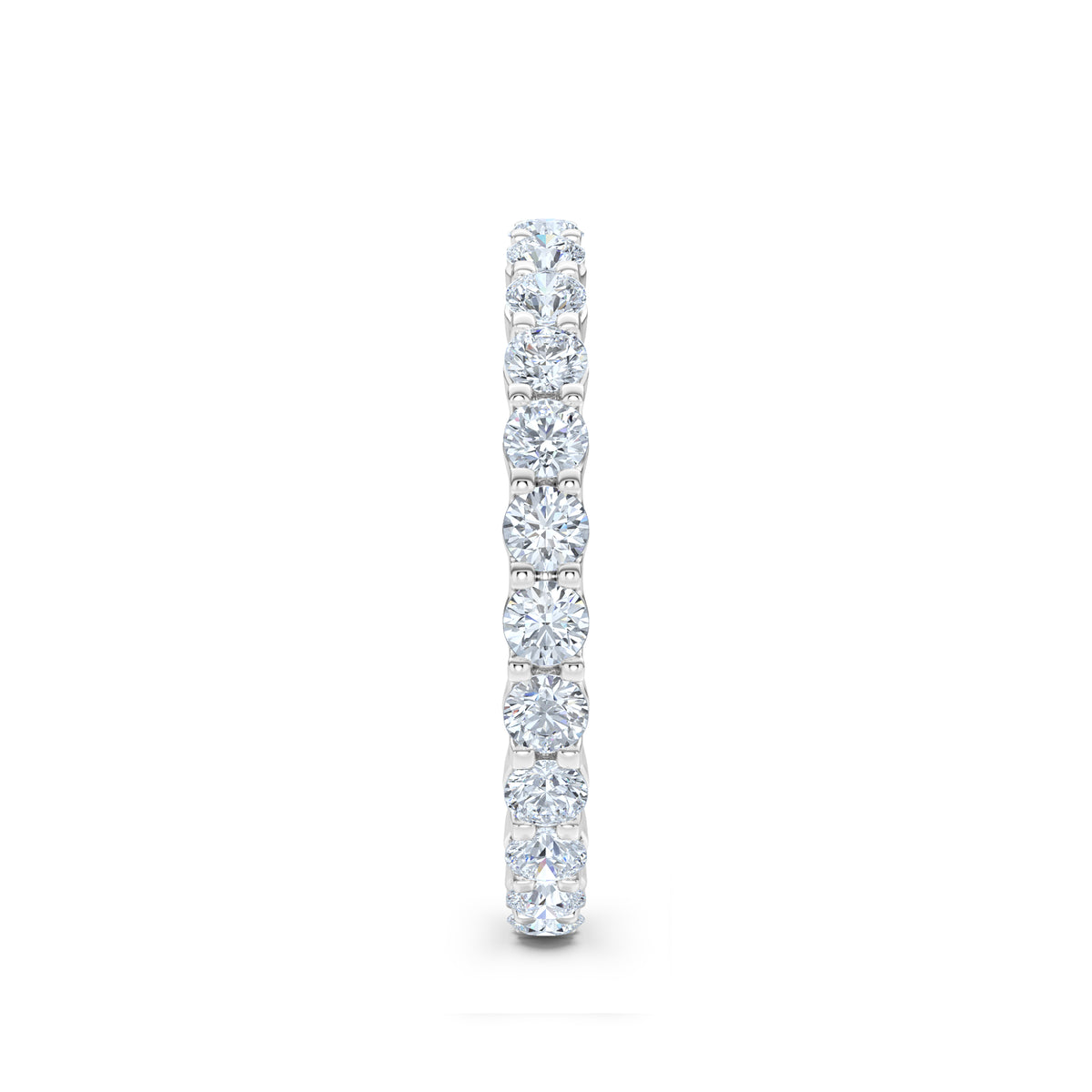 Sempre Round Cut 1.00ct Lab Diamond Eternity Ring in 18K White Gold