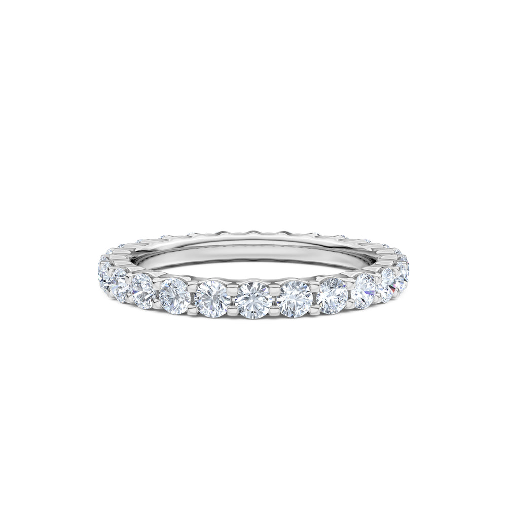 Sempre Round Cut 1.00ct Lab Diamond Eternity Ring in 18K White Gold