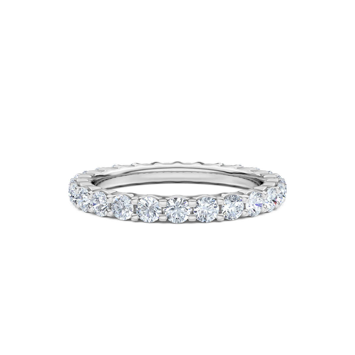 Sempre Round Cut 1.00ct Lab Diamond Eternity Ring in 18K White Gold