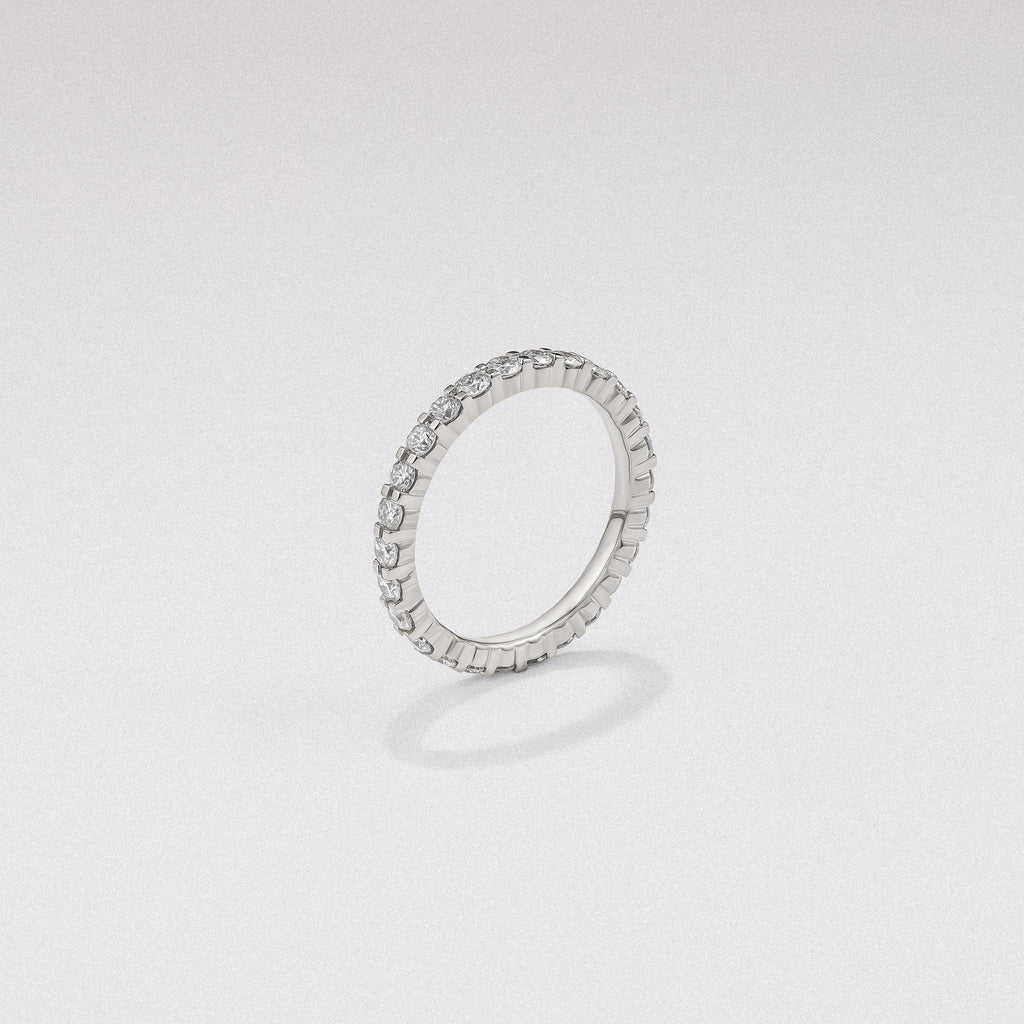Sempre Round Cut 1.00ct Lab Diamond Eternity Ring in 18K White Gold