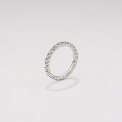Sempre Round Cut 1.00ct Lab Diamond Eternity Ring in 18K White Gold