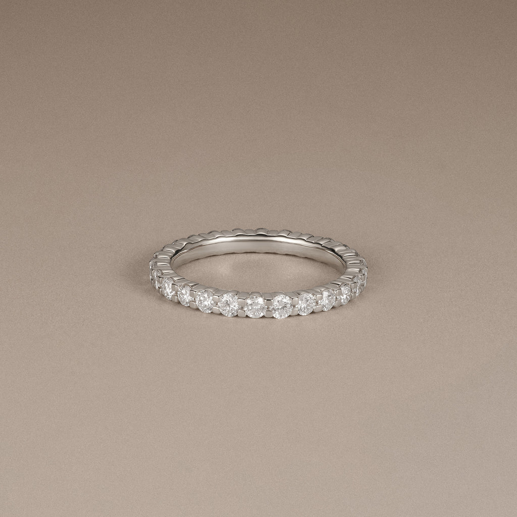 Sempre Round Cut 1.00ct Lab Diamond Eternity Ring in Platinum