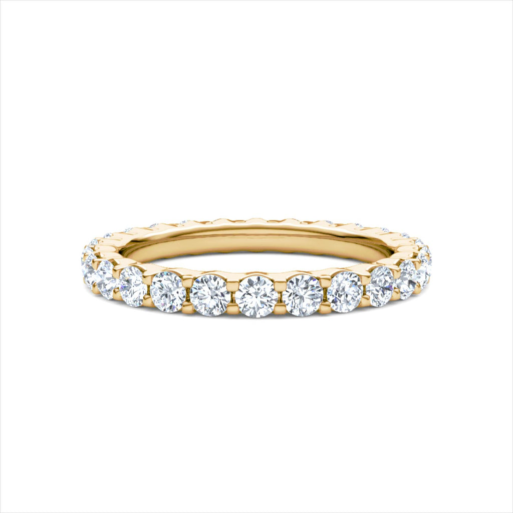 Sempre Round Cut 1.00ct Lab Diamond Eternity Ring in 18K Yellow Gold
