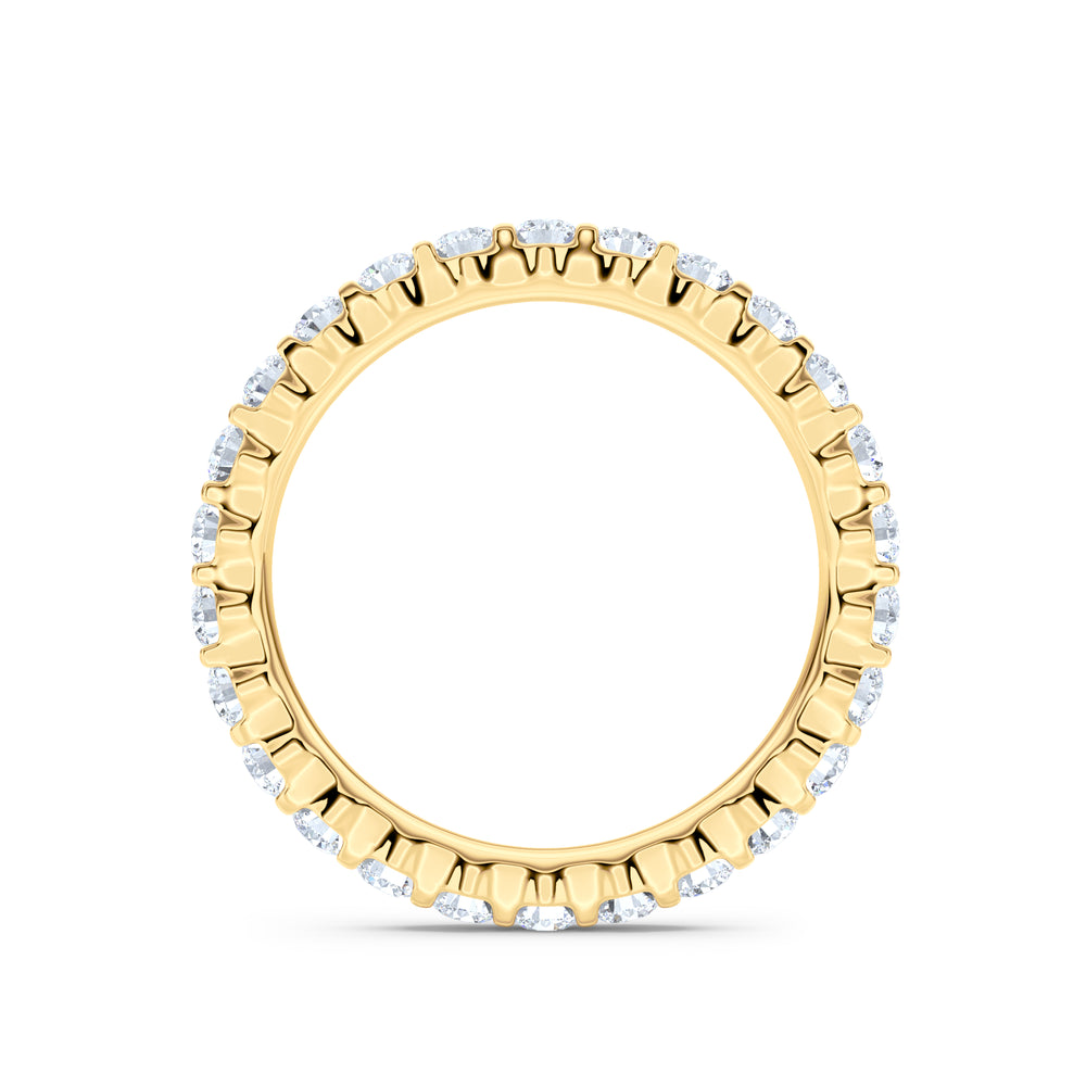 Sempre Round Cut 1.00ct Lab Diamond Eternity Ring in 18K Yellow Gold