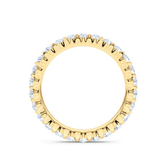 Sempre Round Cut 1.00ct Lab Diamond Eternity Ring in 18K Yellow Gold
