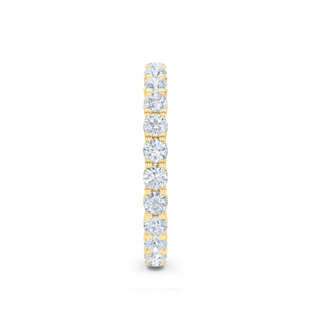 Sempre Round Cut 1.00ct Lab Diamond Eternity Ring in 18K Yellow Gold