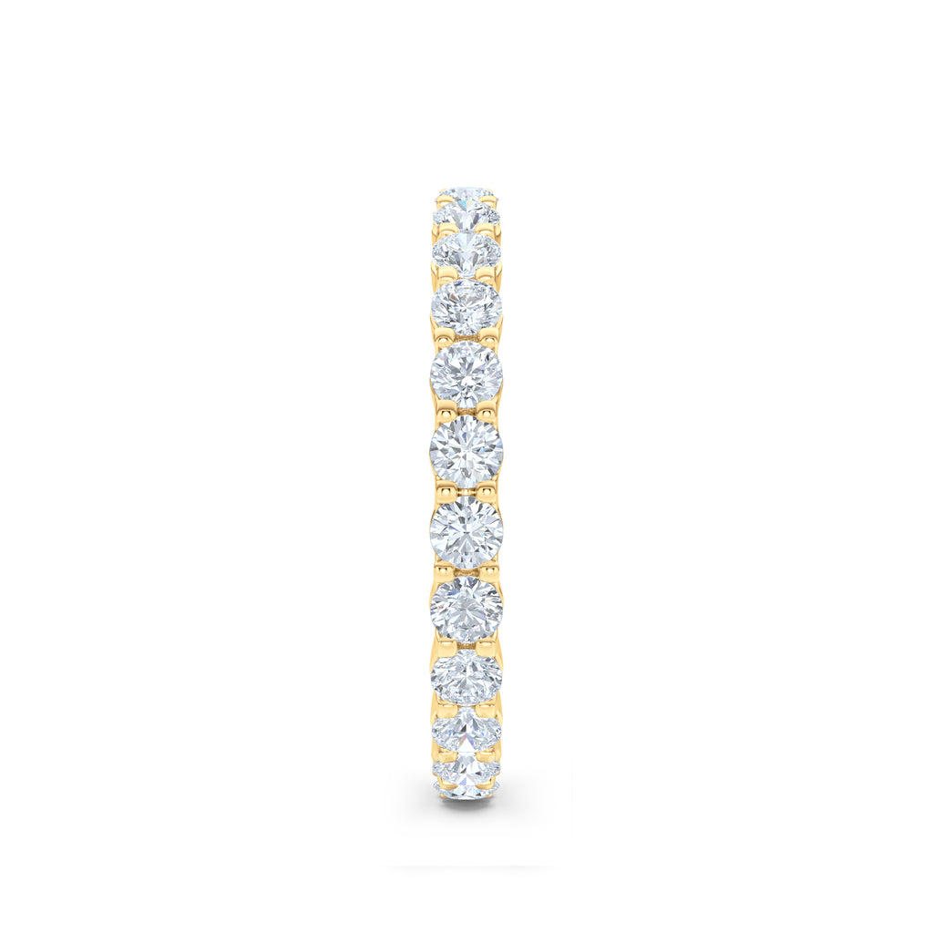 Sempre Round Cut 1.00ct Lab Diamond Eternity Ring in 18K Yellow Gold