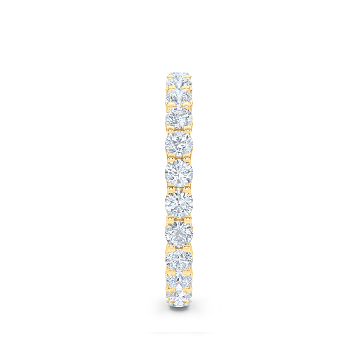 Sempre Round Cut 1.00ct Lab Diamond Eternity Ring in 18K Yellow Gold