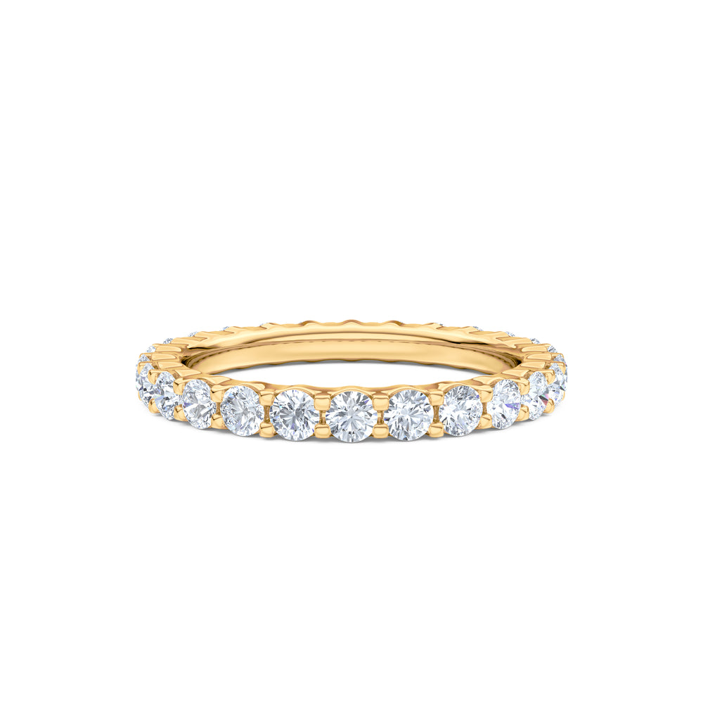 Sempre Round Cut 1.00ct Lab Diamond Eternity Ring in 18K Yellow Gold