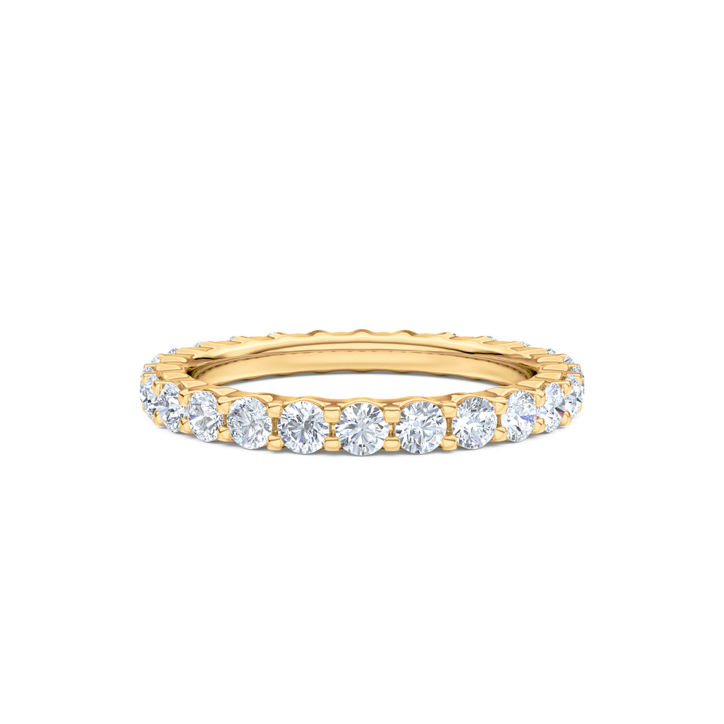 Sempre Round Cut 1.00ct Lab Diamond Eternity Ring in 18K Yellow Gold