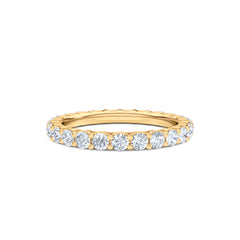 Sempre Round Cut 1.00ct Lab Diamond Eternity Ring in 18K Yellow Gold