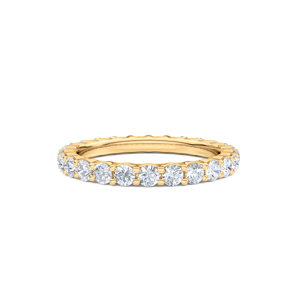 Sempre Round Cut 1.00ct Lab Diamond Eternity Ring in 18K Yellow Gold