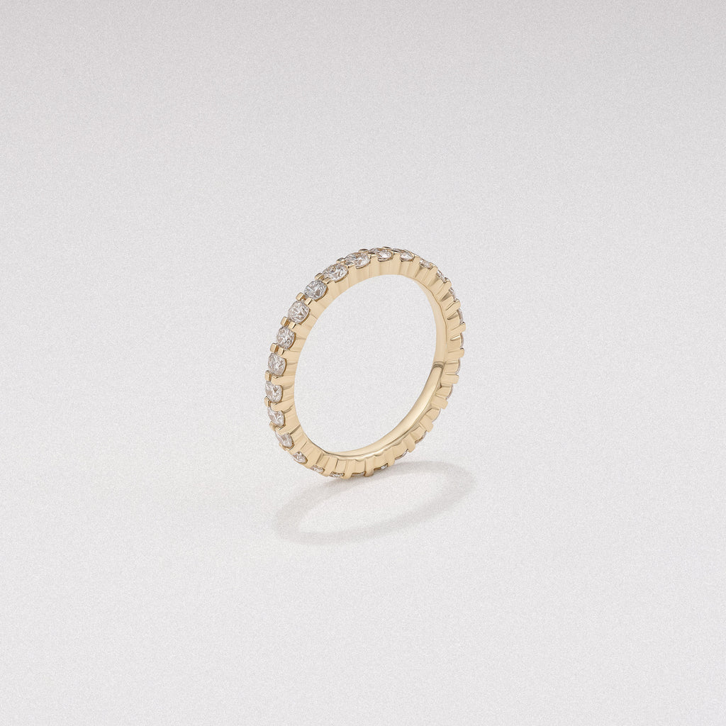 Sempre Round Cut 1.00ct Lab Diamond Eternity Ring in 18K Yellow Gold