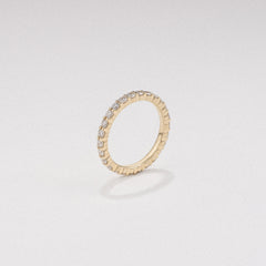 Sempre Round Cut 1.00ct Lab Diamond Eternity Ring in 18K Yellow Gold