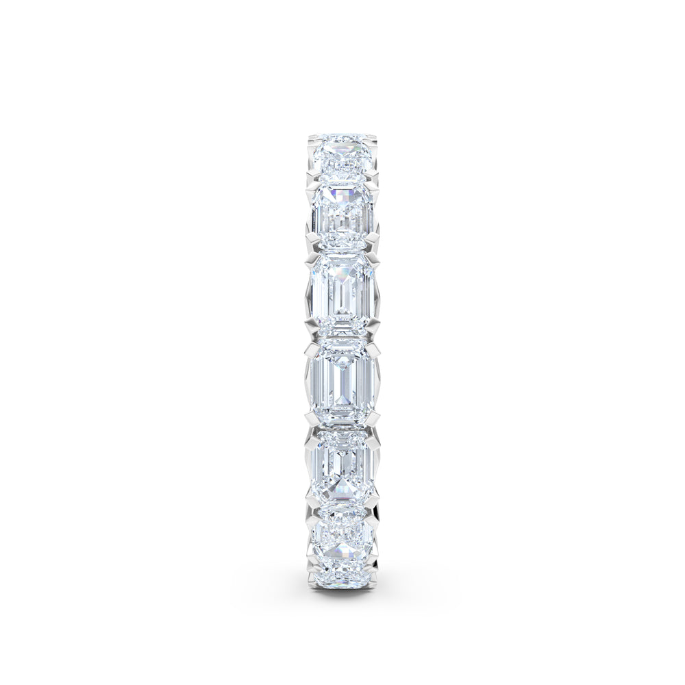 Sempre Emerald Cut 3.00ct Lab Diamond Eternity Ring in 18K White Gold