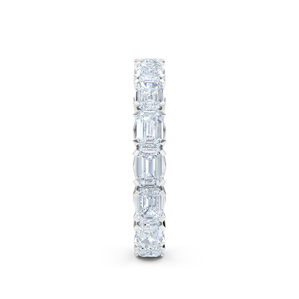 Sempre Emerald Cut 3.00ct Lab Diamond Eternity Ring in Platinum