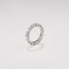 Sempre Emerald Cut 3.00ct Lab Diamond Eternity Ring in Platinum