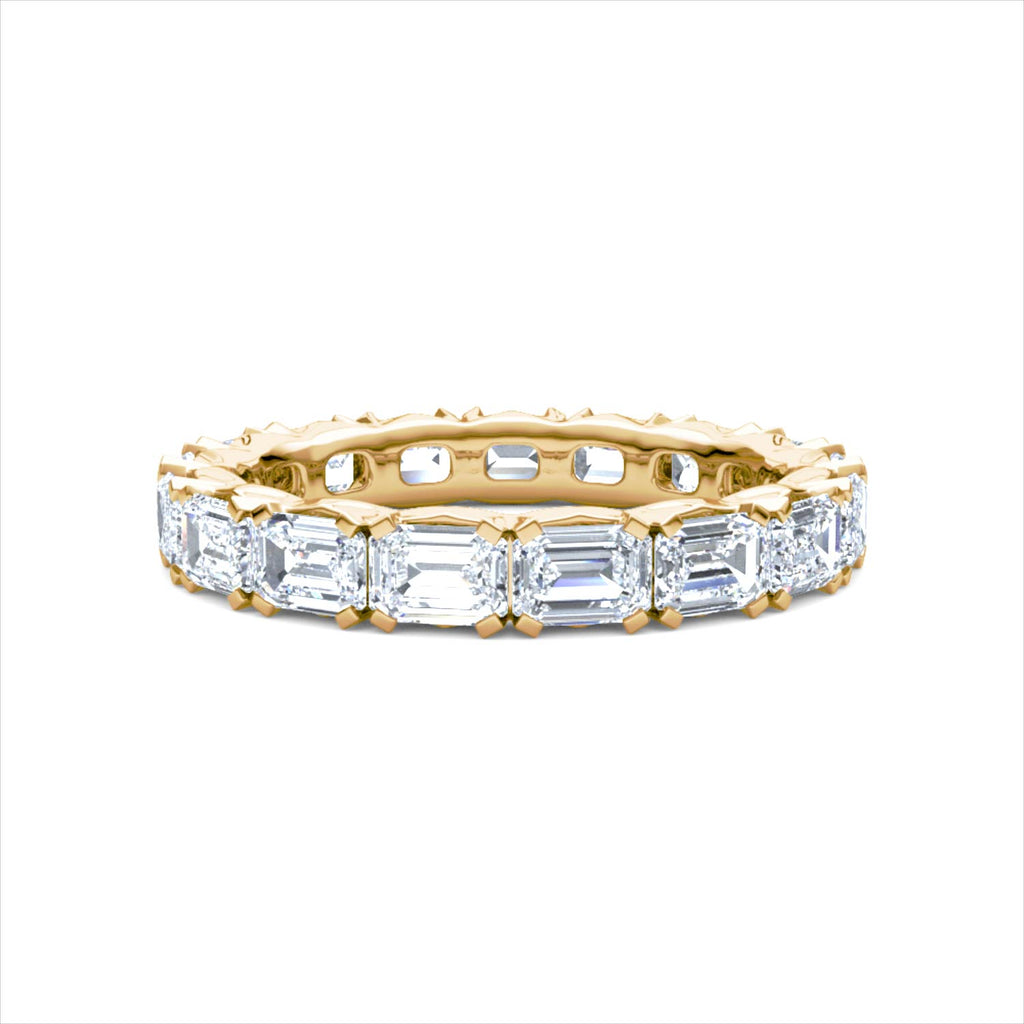 Sempre Emerald Cut 3.00ct Lab Diamond Eternity Ring in 18K Yellow Gold
