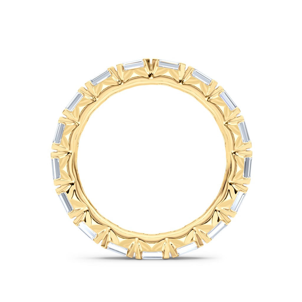 Sempre Emerald Cut 3.00ct Lab Diamond Eternity Ring in 18K Yellow Gold