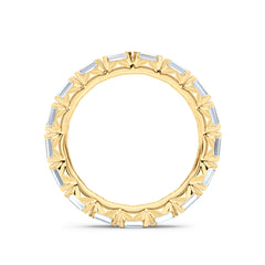 Sempre Emerald Cut 3.00ct Lab Diamond Eternity Ring in 18K Yellow Gold