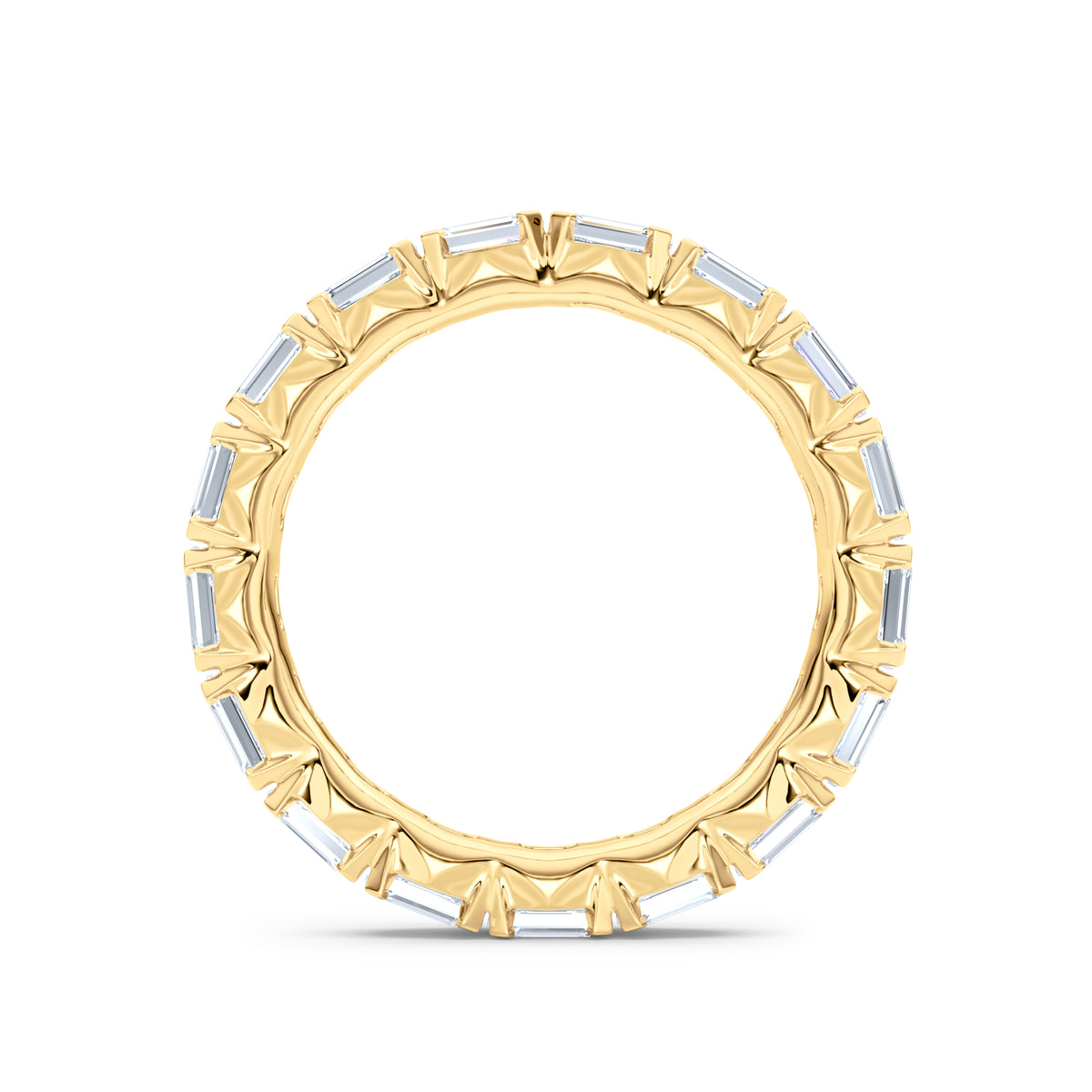 Sempre Emerald Cut 3.00ct Lab Diamond Eternity Ring in 18K Yellow Gold