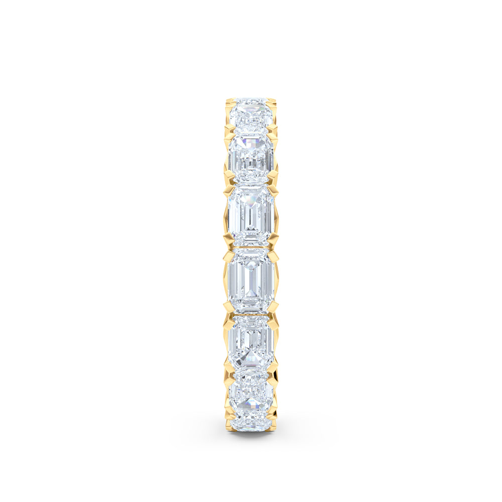 Sempre Emerald Cut 3.00ct Lab Diamond Eternity Ring in 18K Yellow Gold