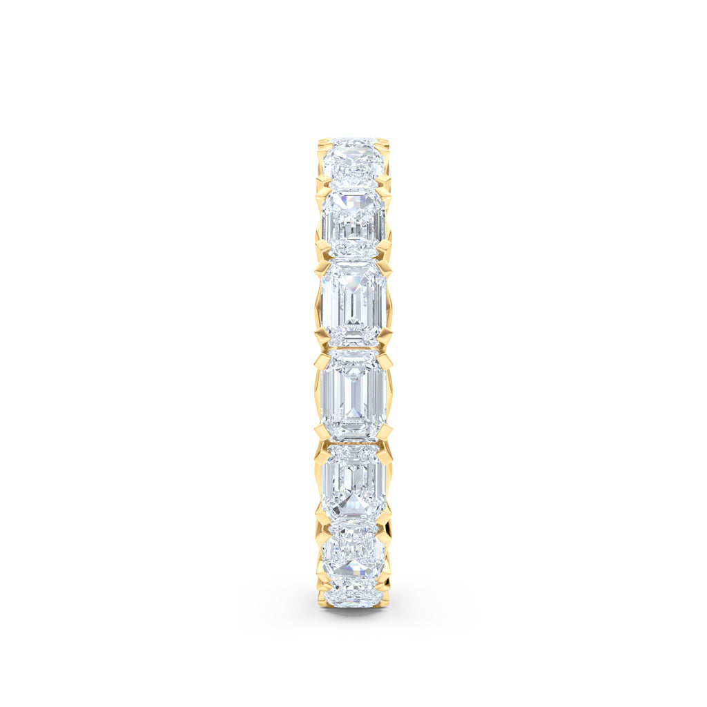 Sempre Emerald Cut 3.00ct Lab Diamond Eternity Ring in 18K Yellow Gold