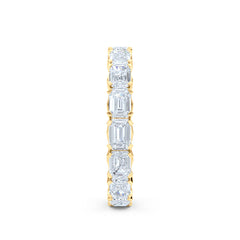 Sempre Emerald Cut 3.00ct Lab Diamond Eternity Ring in 18K Yellow Gold