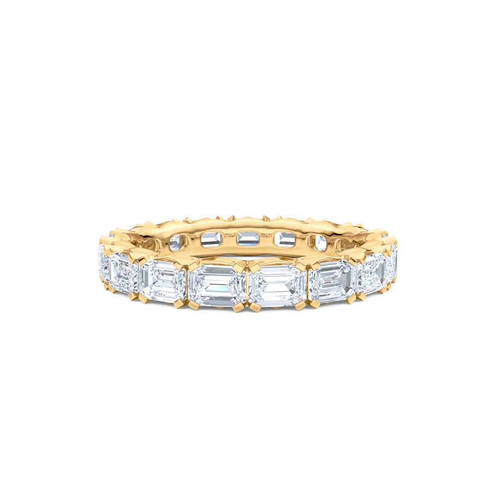 Sempre Emerald Cut 3.00ct Lab Diamond Eternity Ring in 18K Yellow Gold