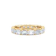 Sempre Emerald Cut 3.00ct Lab Diamond Eternity Ring in 18K Yellow Gold