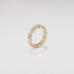 Sempre Emerald Cut 3.00ct Lab Diamond Eternity Ring in 18K Yellow Gold