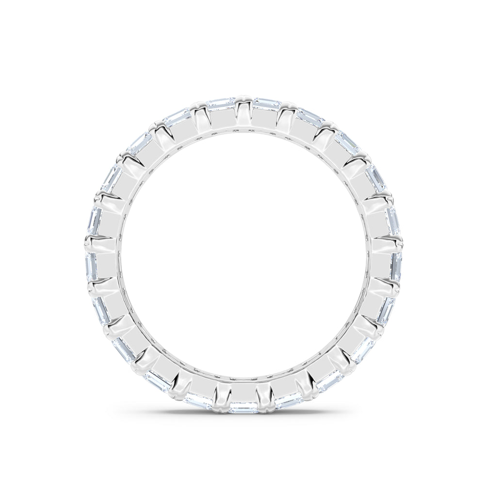 Sempre Asscher Cut 3.00ct Lab Diamond Eternity Ring in 18K White Gold