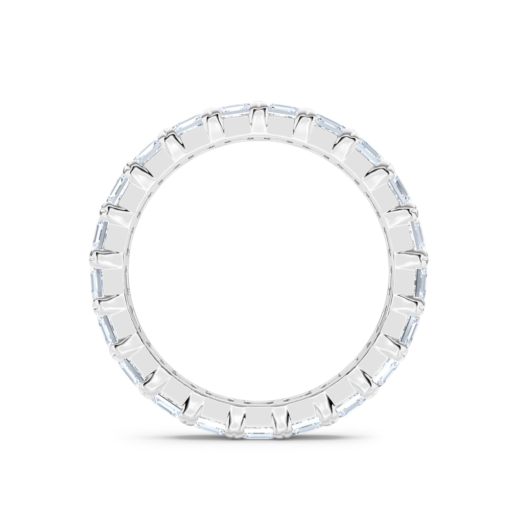 Sempre Asscher Cut 3.00ct Lab Diamond Eternity Ring in 18K White Gold