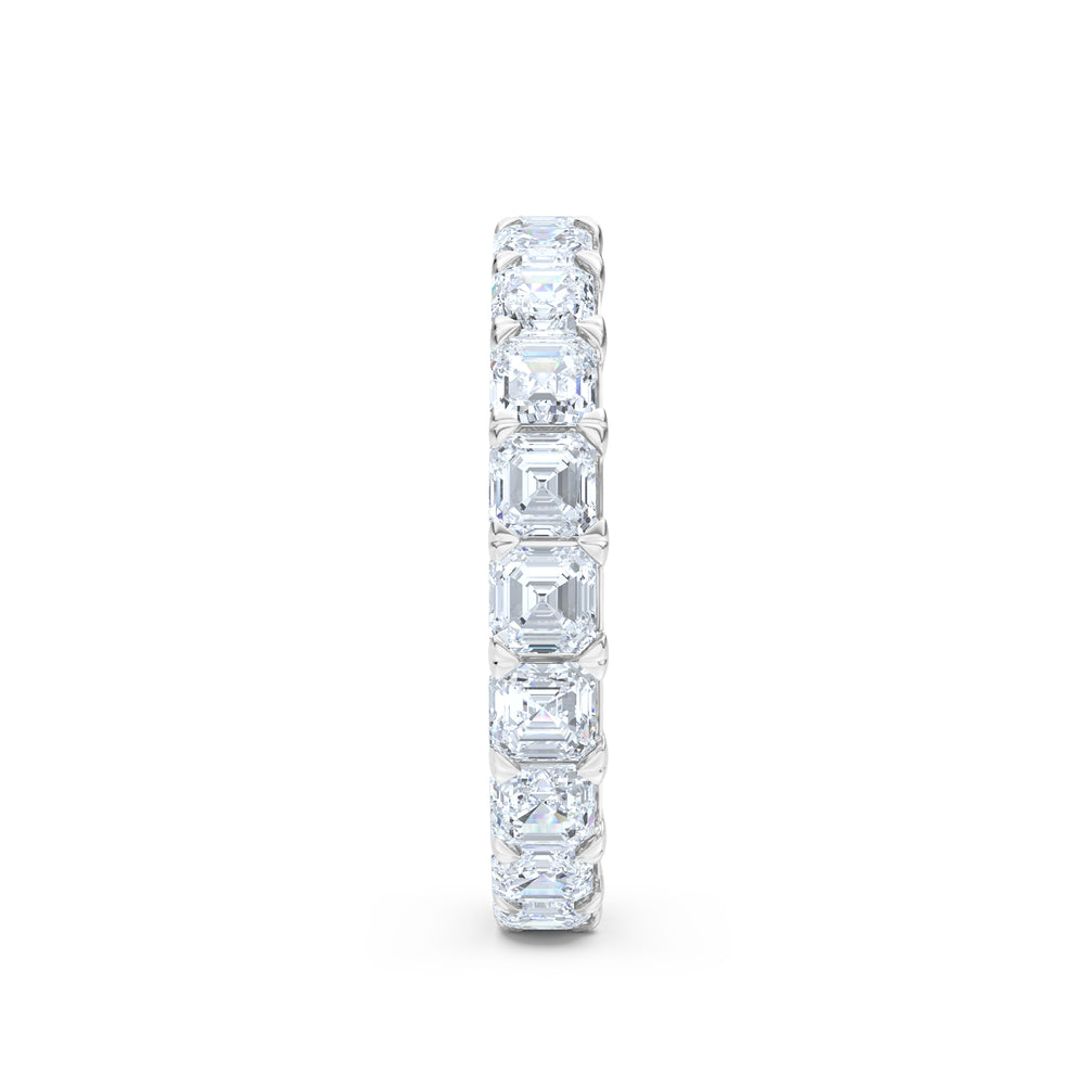 Sempre Asscher Cut 3.00ct Lab Diamond Eternity Ring in Platinum